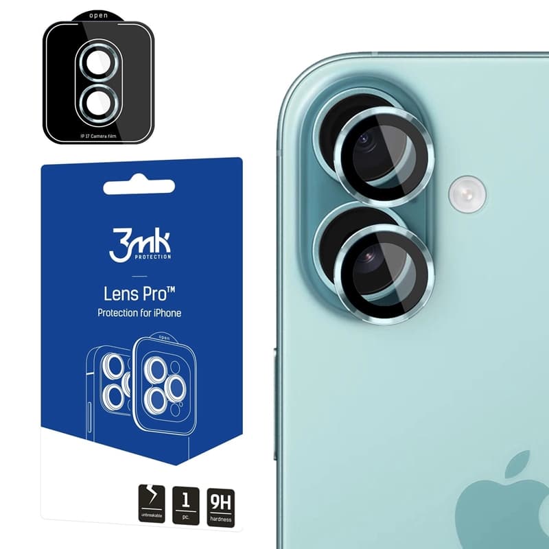 3mk Lens Protection Pro - Camera Lens Glass for iPhone 17 (Green)