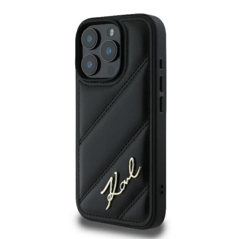 Karl Lagerfeld Quilted Signature - Case for iPhone 16 Pro (black) 2