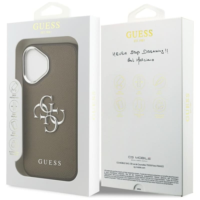 Guess Grained Big 4G Classic Logo - Case iPhone 17 (brown) 8