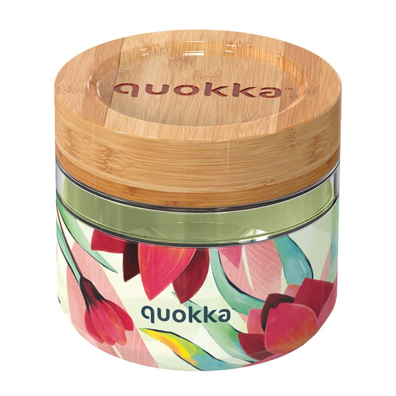 Quokka Deli Food Jar - Glass Food Container / Lunchbox 500 ml (Spring)