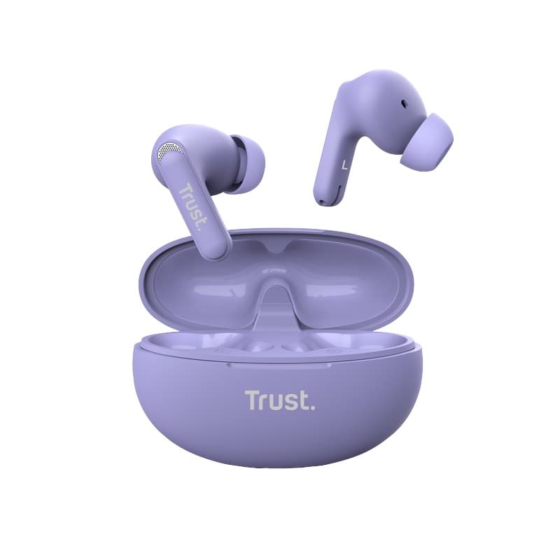 Trust Yavi - Wireless In-Ear Bluetooth TWS Earbuds with Charging Case & ENC (Purple) 5