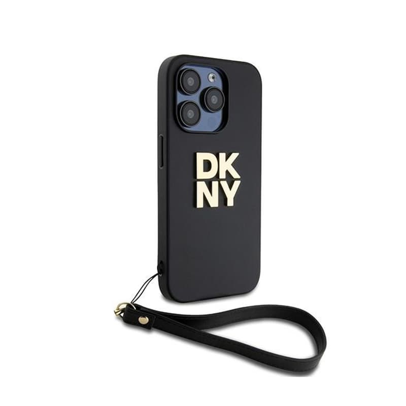 DKNY Wrist Strap Stock Logo - Case for iPhone 15 Pro (Black) 3