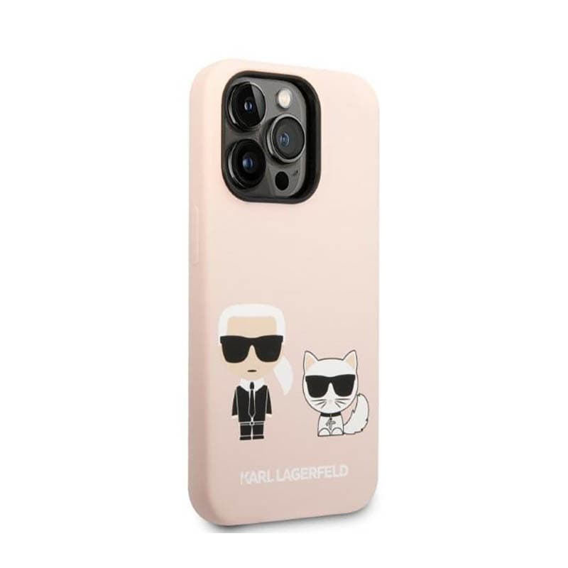 Karl Lagerfeld Liquid Silicone Karl & Choupette MagSafe - Case for iPhone 14 Pro (Pink) 4