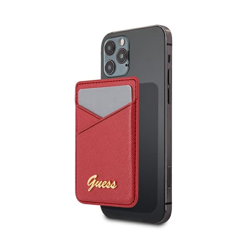 Guess Wallet Card Slot MagSafe Saffiano - Magnetic Wallet (red) 1