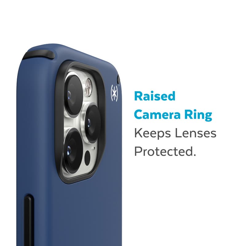 Speck Presidio2 Pro - Case for iPhone 14 Pro Max with MICROBAN coating (Coastal Blue / Black / White) 6