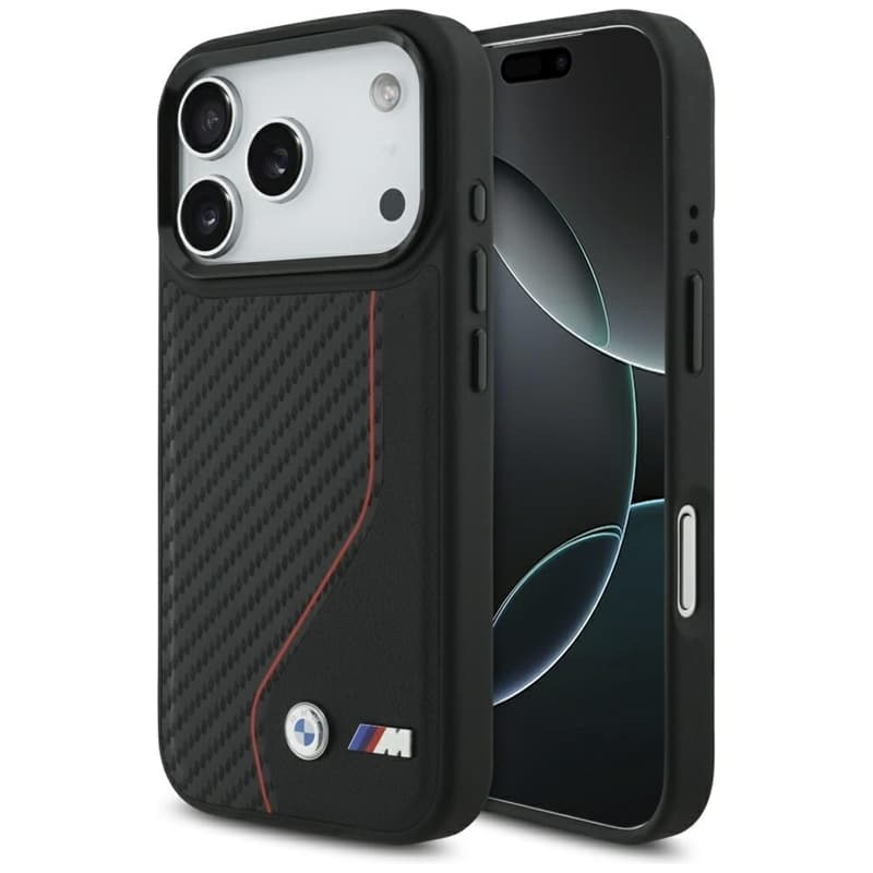 BMW M Carbon Line & Logo MagSafe - Case iPhone 17 Pro (red) 1
