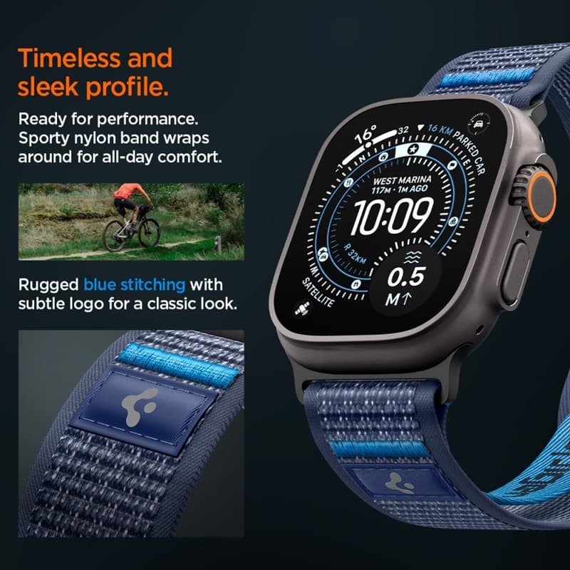 Spigen Athlex Air 2 - Apple Watch Strap 44/45/46/49 mm (Active Navy Blue) 8