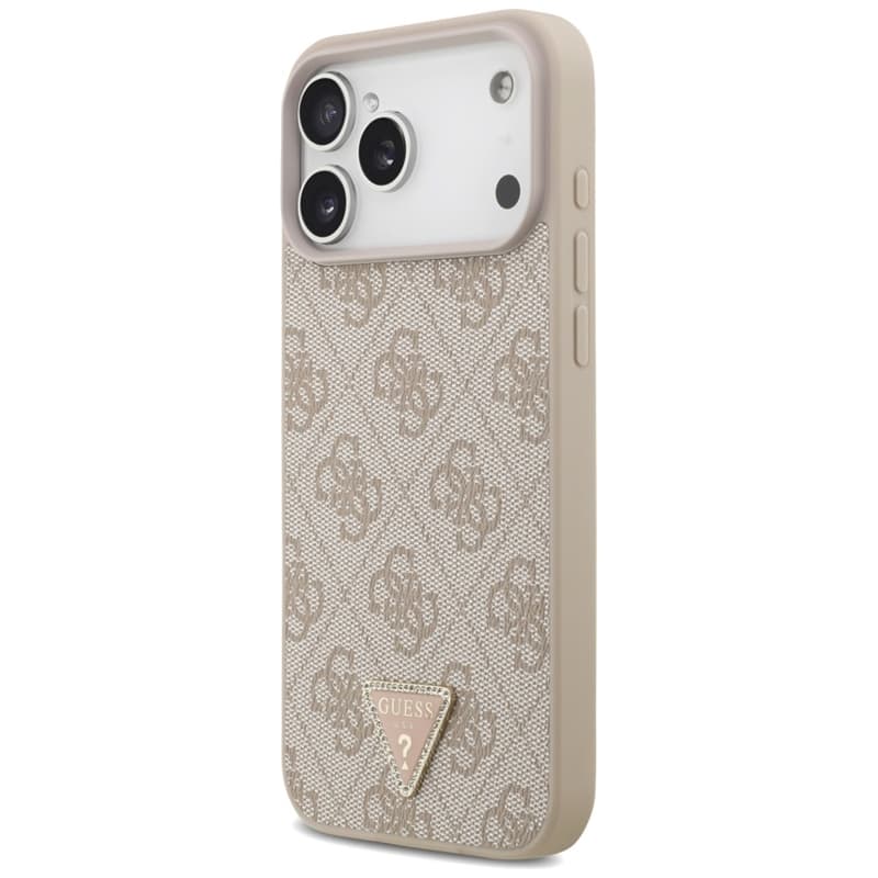 Guess Leather 4G Triangle Strass MagSafe - Case iPhone 17 Pro Max (pink) 2