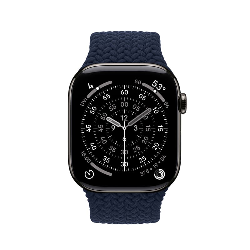 Crong Wave Band - Braided strap for Apple Watch 44/45/46/49 mm (navy blue) 2
