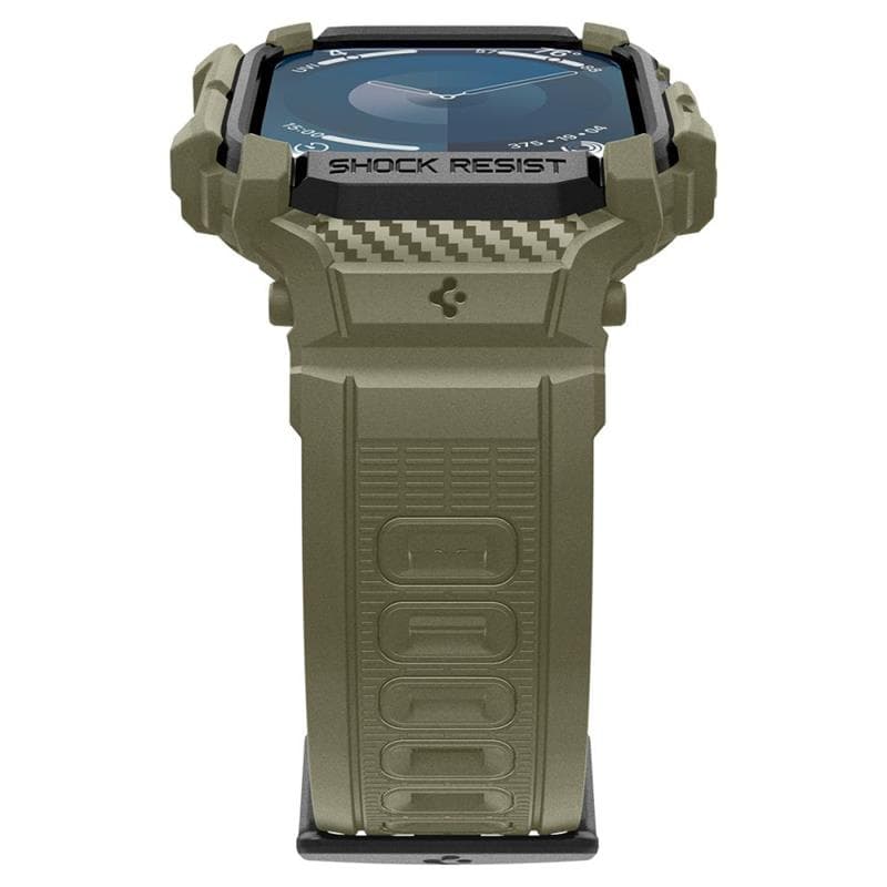 Spigen Rugged Armor Pro - Band with Case for Apple Watch 10 46 mm (Vintage Khaki) 5