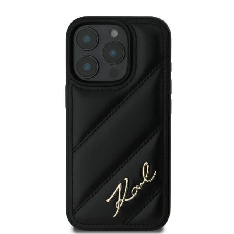 Karl Lagerfeld Quilted Signature - Case for iPhone 16 Pro (black) 3