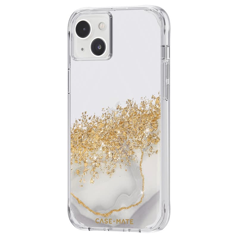 Case-Mate Karat - Case decorated in gold for iPhone 14 Plus (Marble) 3