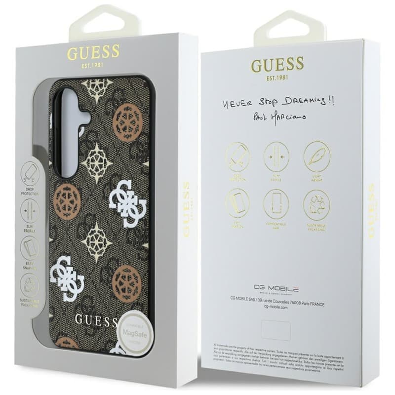 Guess 4G Printed Colored Peony Pattern MagSafe - Case for Samsung Galaxy S25 (brown) 8