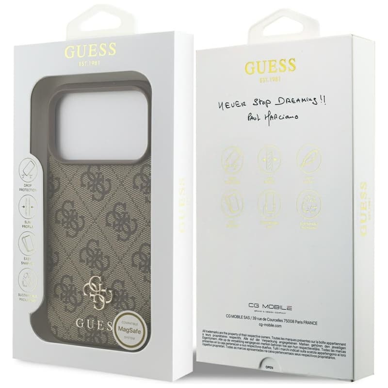Guess 4G Small 4G and Classic MagSafe - Case iPhone 17 Pro (brown) 8