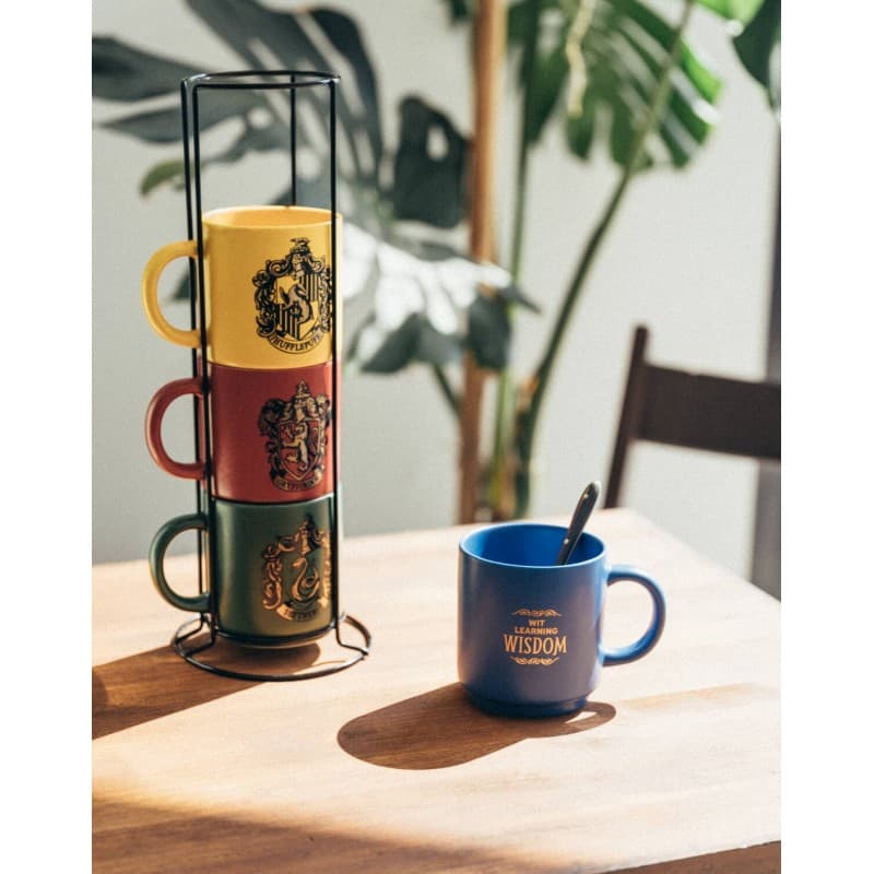 Harry Potter - Set of 4 ceramic mugs with stand 300 ml Hogwarts Houses 8