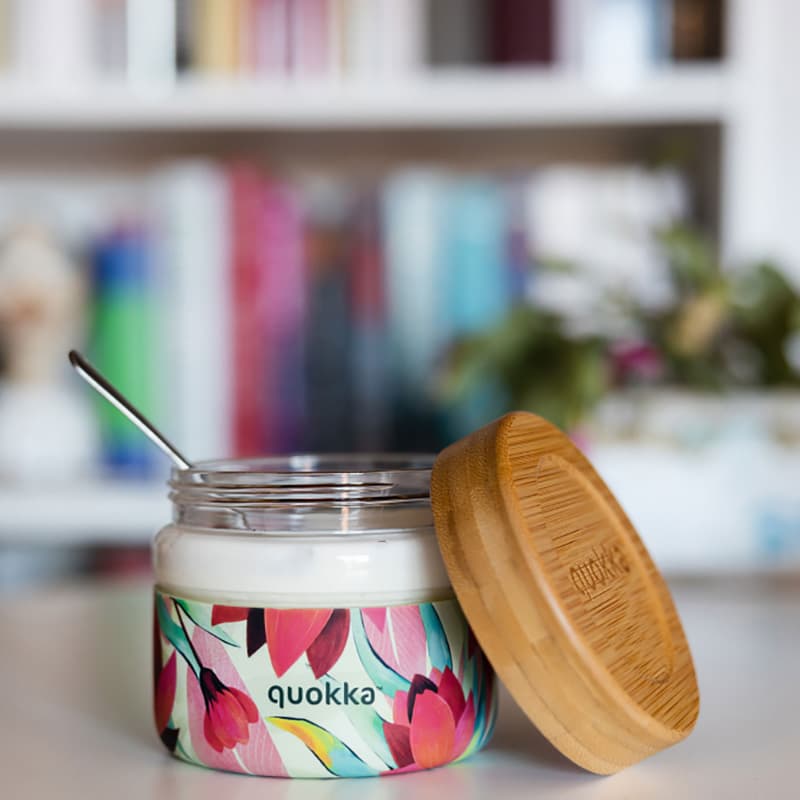 Quokka Deli Food Jar - Glass Food Container / Lunchbox 500 ml (Spring) 2