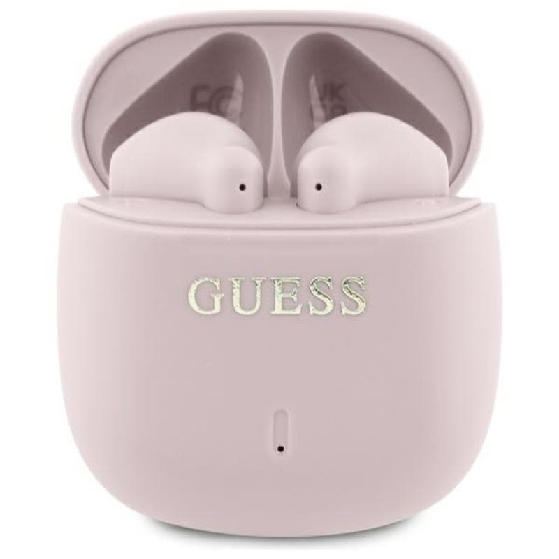 Guess Printed Classic Logo - Bluetooth TWS Headphones + Charging Case (Pink) 1