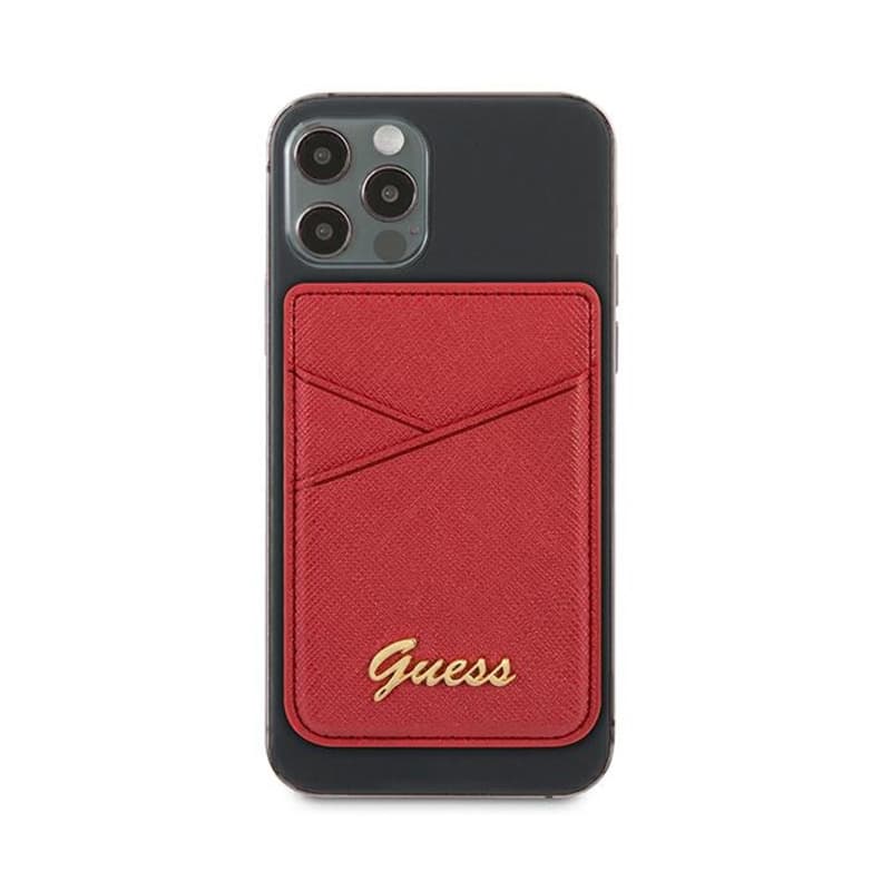 Guess Wallet Card Slot MagSafe Saffiano - Magnetic Wallet (red) 2