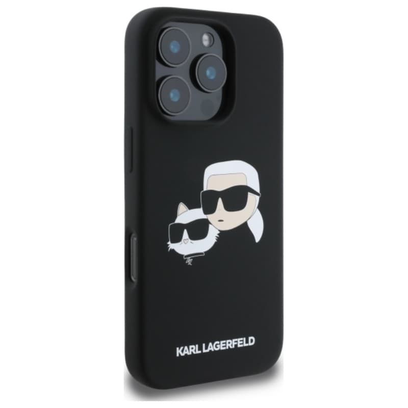 Karl Lagerfeld Silicone Double Heads Print MagSafe - Case iPhone 16 Pro Max (black) 4