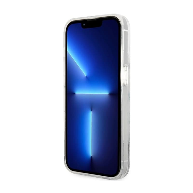 Guess Liquid Glitter Marble - Case for iPhone 14 Pro Max (White) 5