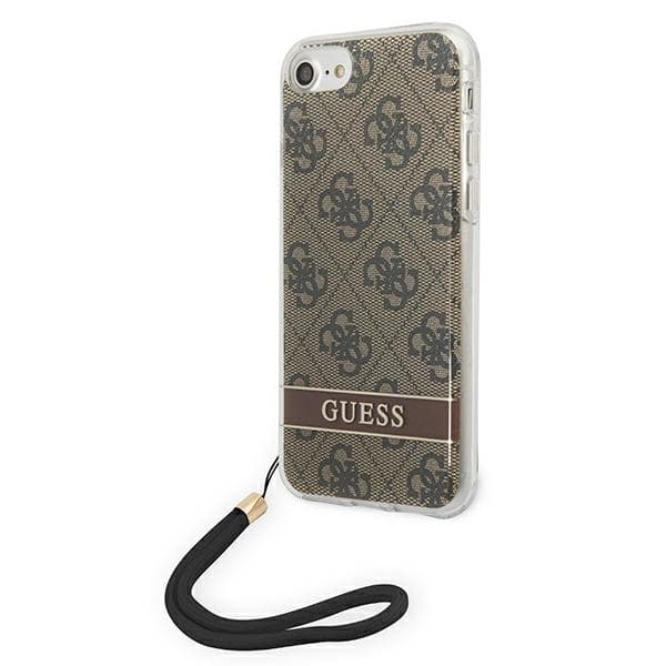 Guess 4G Print Cord - Cover for SE 2022 /SE 2020 / 7 / 8  (Brown) 2