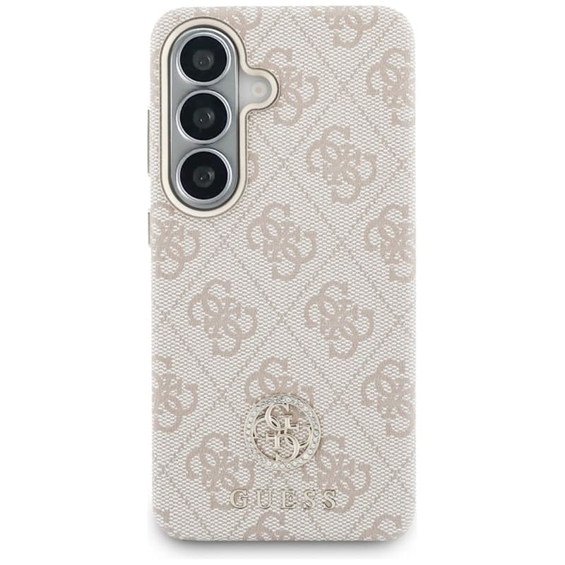 Guess 4G Rhinestone Round Logo MagSafe - Samsung Galaxy S26 Case (Pink) 3