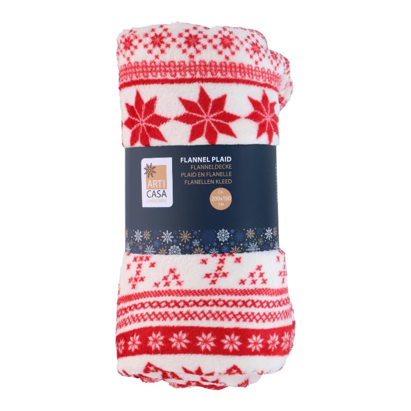 Arti Casa - Flannel Christmas Blanket 150x200 cm (Red)