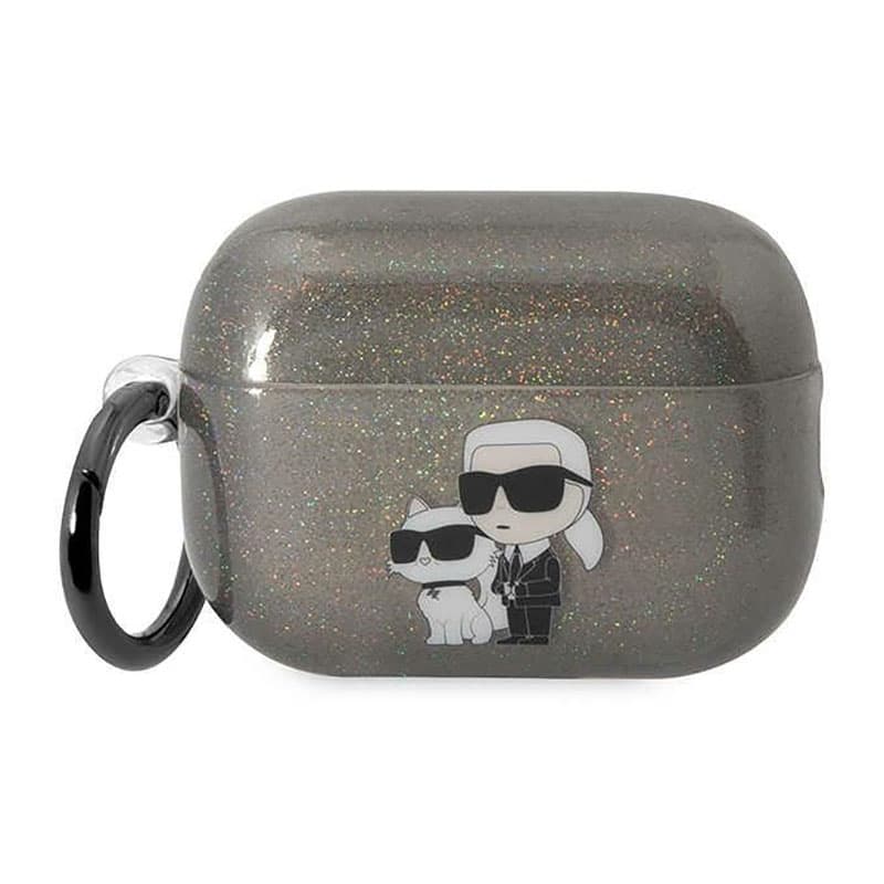 Karl Lagerfeld Glitter NFT Karl & Choupette - Case for Apple AirPods Pro 2 (Black) 1