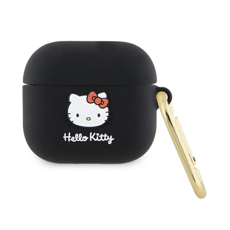 Hello Kitty Silicone 3D Kitty Head - Case for AirPods 3 (black)