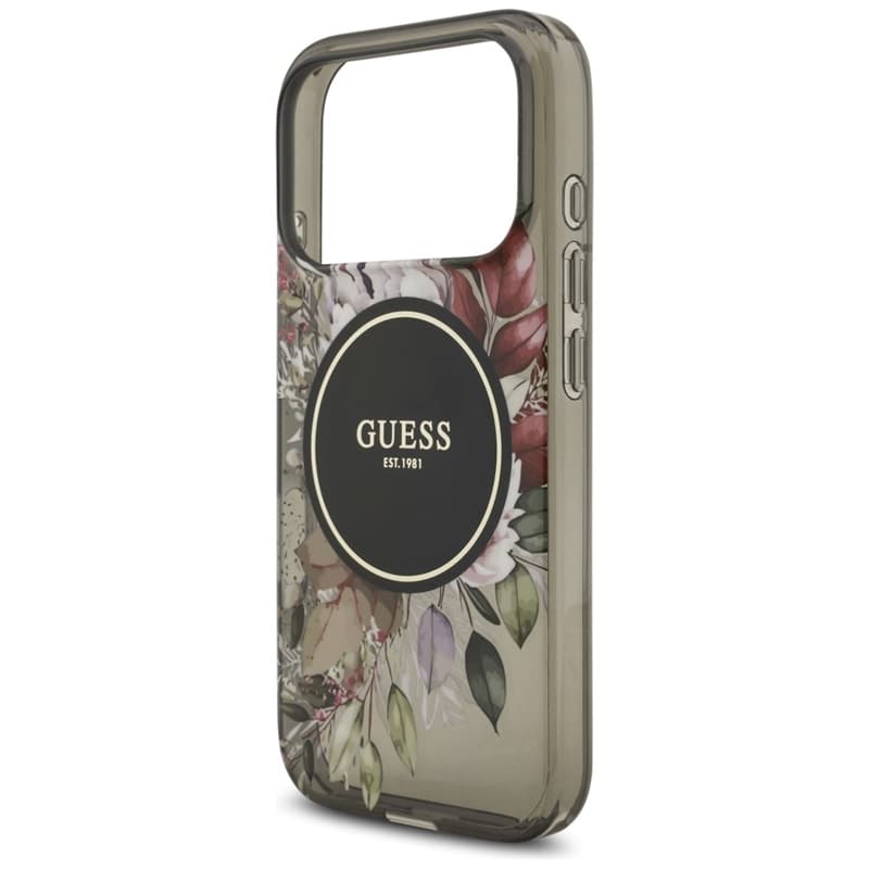 Guess IML Flowers Electro Pearl Strap MagSafe - Case iPhone 17 Pro (black) 6