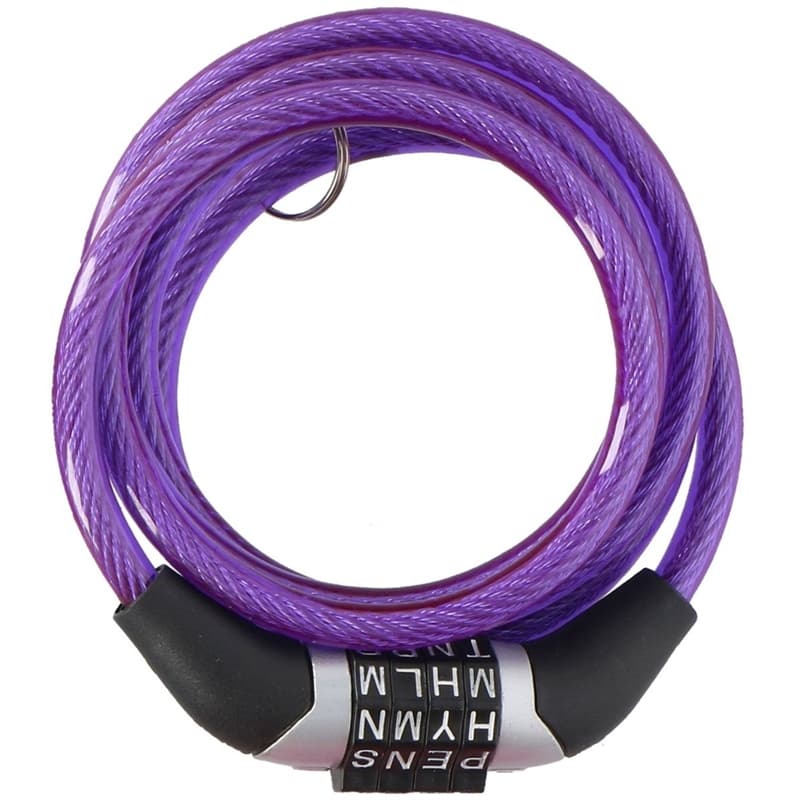 Dunlop - Combination Bicycle Lock (Violet)