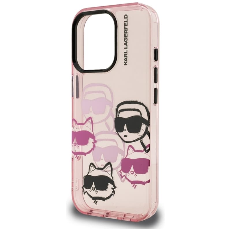 Karl Lagerfeld IML Multi K&C Head Pattern - Case for iPhone 16 Pro Max (pink) 6