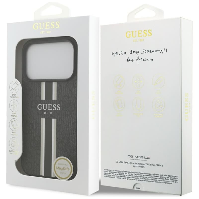Guess 4G Printed Stripes MagSafe - Case iPhone 17 Pro (black) 8