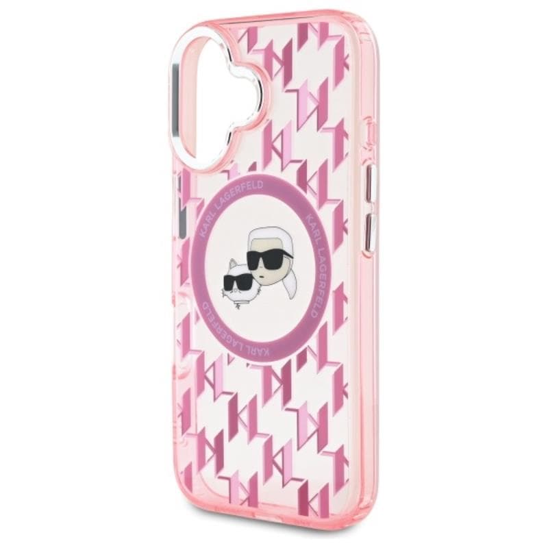 Karl Lagerfeld IML Monogram Karl & Choupette Head MagSafe - Case for iPhone 16 (pink) 6