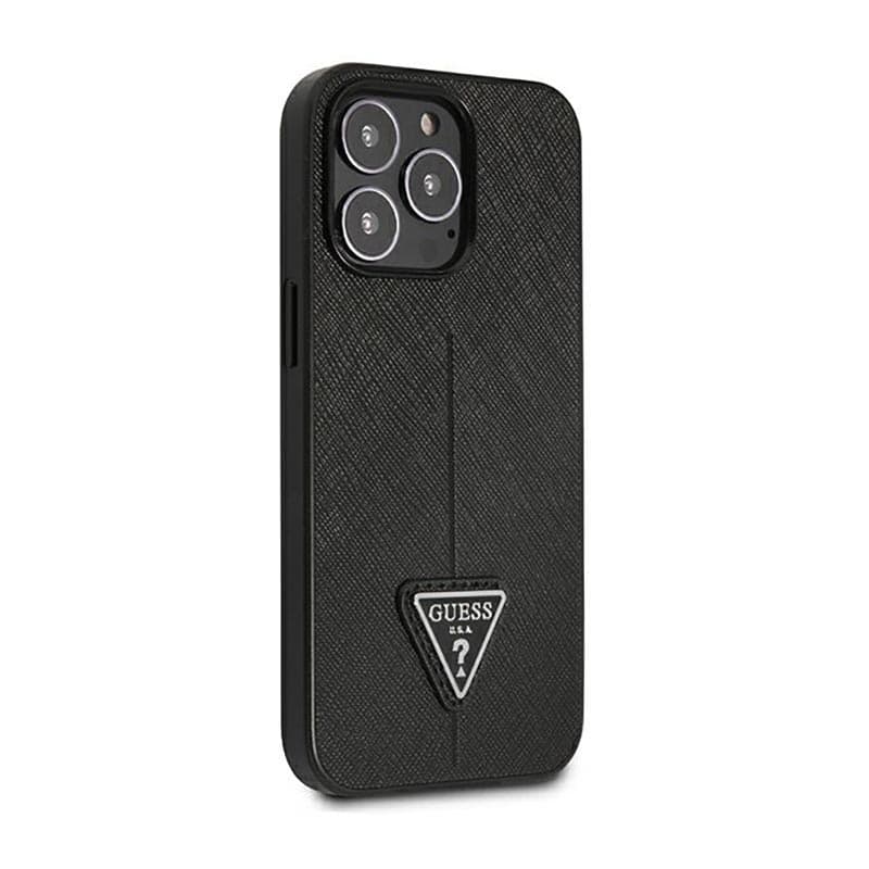 Guess Saffiano Triangle Logo Case - Case for iPhone 14 Pro (Black) 4