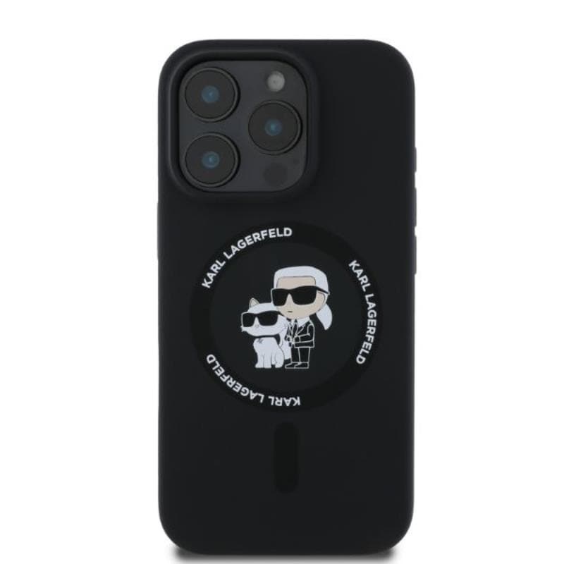 Karl Lagerfeld Silicone Karl & Choupette Ring MagSafe - Case iPhone 16 Pro Max (black) 4
