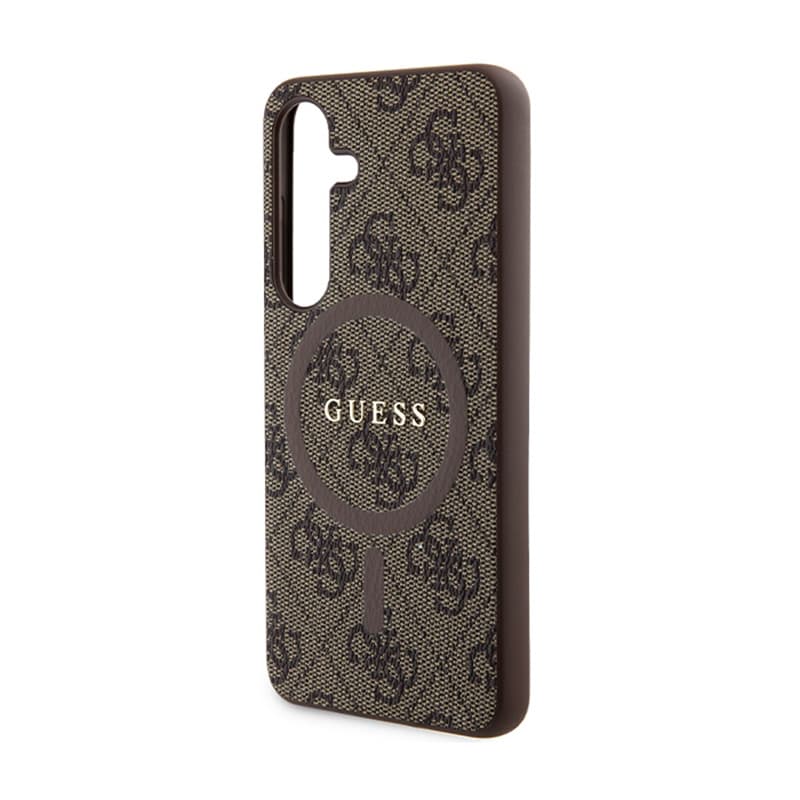 Guess 4G Collection Leather Metal Logo MagSafe - Case Samsung Galaxy S24 (Brown) 6