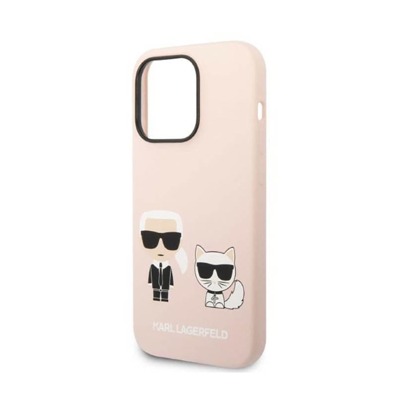 Karl Lagerfeld Liquid Silicone Karl & Choupette MagSafe - Case for iPhone 14 Pro (Pink) 6