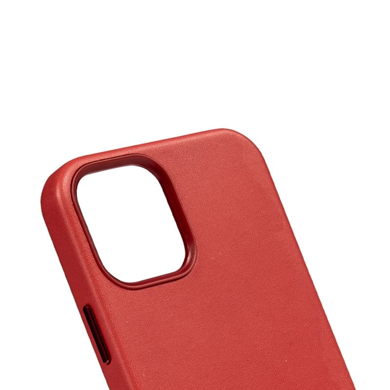 Crong Essential Cover - PU Leather Case for iPhone 12 / iPhone 12 Pro (Red) 6