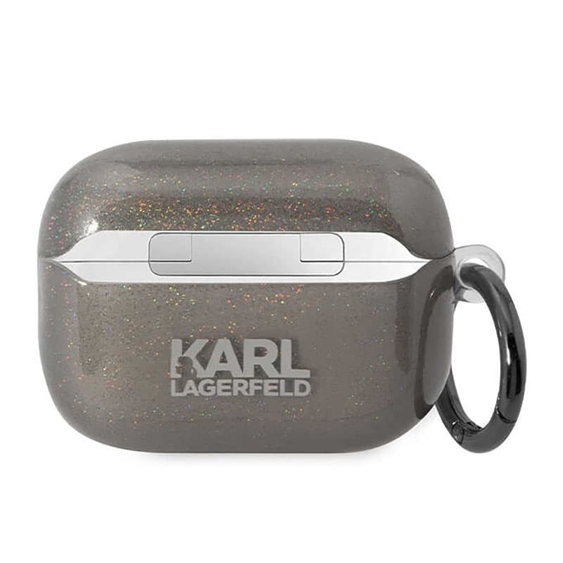 Karl Lagerfeld Glitter NFT Karl & Choupette - Case for Apple AirPods Pro 2 (Black) 2