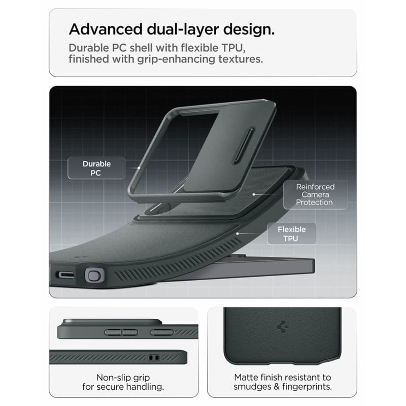 Spigen Optik Armor - Case for Samsung Galaxy S26 Ultra (Abyss Green) 7