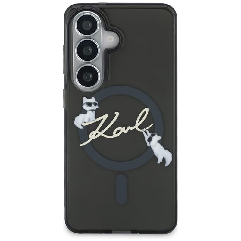 Karl Lagerfeld IML KC Script MagSafe - Samsung Galaxy S26 Case (Black) 3