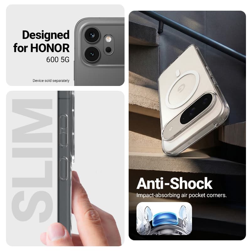 Crong Hybrid Clear Magnetic - MagSafe Honor 600 5G Case (Transparent) 2