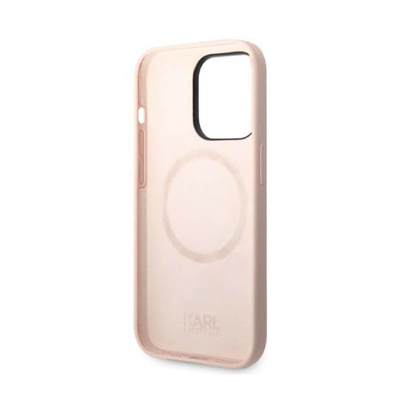 Karl Lagerfeld Liquid Silicone Karl & Choupette MagSafe - Case for iPhone 14 Pro (Pink) 7