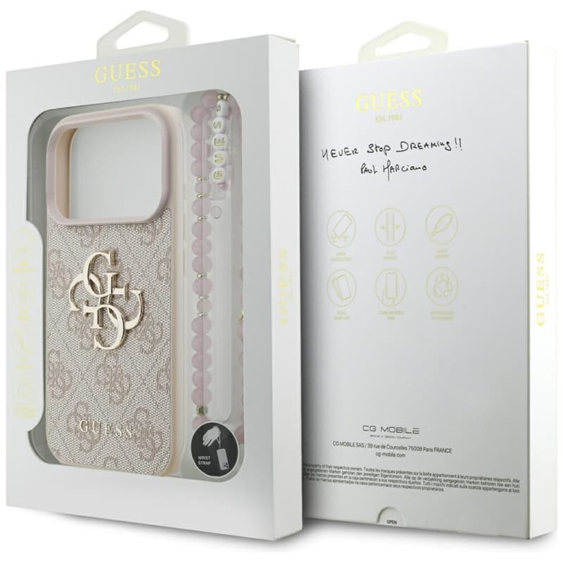 Guess 4G Strap 4G Classic Logo - Case iPhone 17 Pro (Pink) 8
