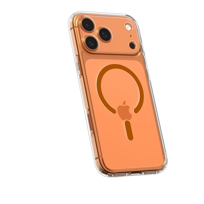 Spigen Ultra Hybrid Mag MagSafe - Case for iPhone 17 Pro (Clear/Orange) 5