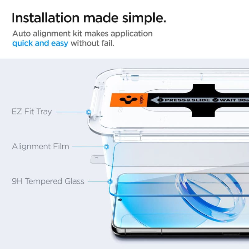 Spigen Glas.TR EZ Fit 2-Pack - Tempered Glass for Samsung Galaxy S23+ 2 pcs. (Transparent) 6