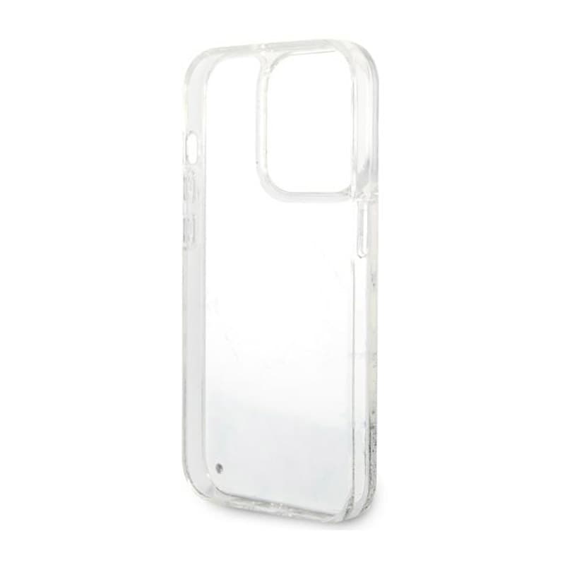 Guess Liquid Glitter Marble - Case for iPhone 14 Pro Max (White) 7