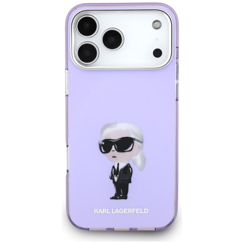 Karl Lagerfeld IML Aquarelle Karl & Choupette & Logo MagSafe - Case iPhone 17 Pro Max (Purple) 3