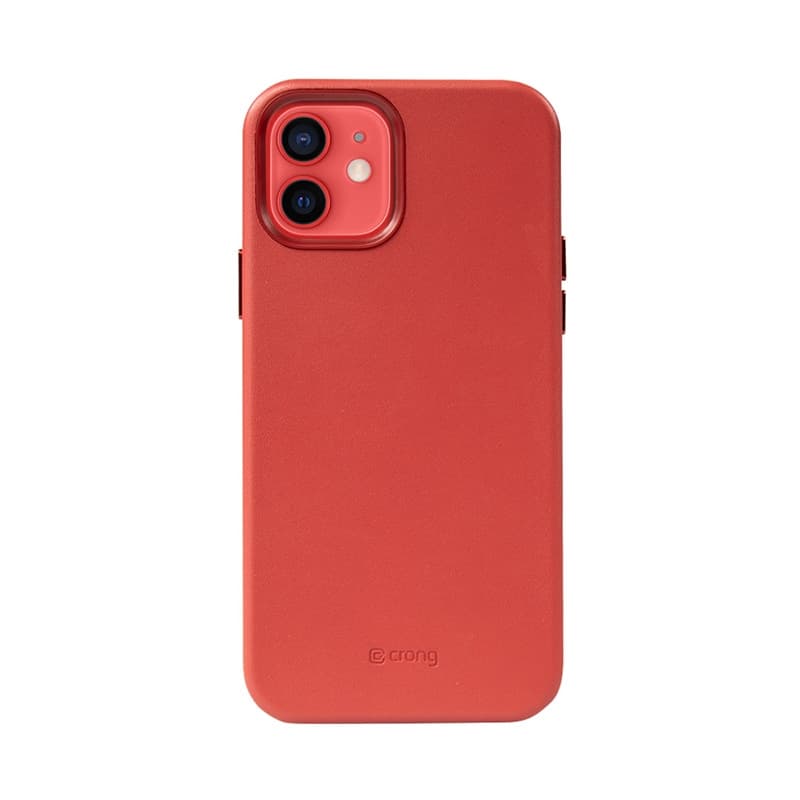 Crong Essential Cover - PU Leather Case for iPhone 12 / iPhone 12 Pro (Red) 7